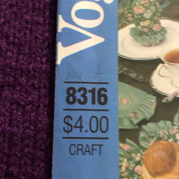 Vogue Pattern 8316 tea cozy egg cozy seat cover napkin basket liner - Picture 2 of 6
